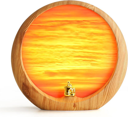 mamre Golden Sunset Lamp Home Decorations Table Lamp Gifts for Wedding Anniversary Valentine's Day Mother's Day Birthday