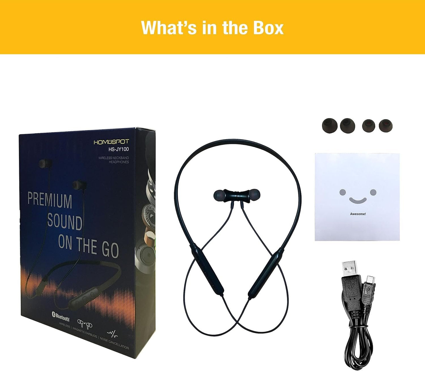 HomeSpot Neckband Wireless Earbuds aptX Low Latency Bluetooth 5.1 Headphones Qualcomm® CVC™ for Gym, Running, Gaming & Meeting Compatible with iPhone, Samsung Galaxy, Motorola, Google