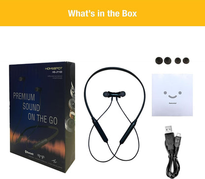 HomeSpot Neckband Wireless Earbuds aptX Low Latency Bluetooth 5.1 Headphones Qualcomm® CVC™ for Gym, Running, Gaming & Meeting Compatible with iPhone, Samsung Galaxy, Motorola, Google