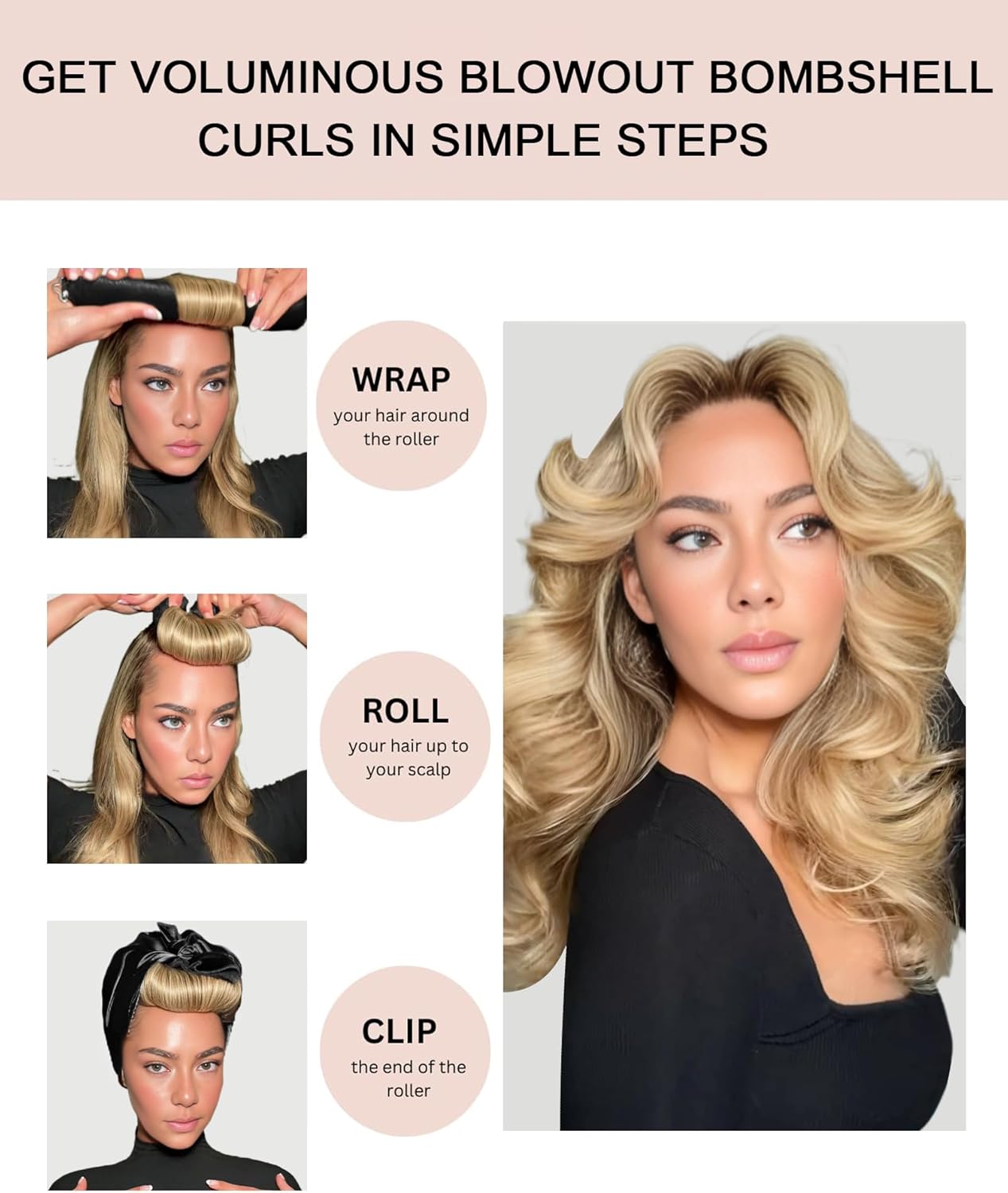 YOSHUYUKI Velvet Overnight Curls Heatless Hair Curler No Heat Satin Heatless Curling Rods Foam Sponge Hair Rollers for Short Long Hair to Sleep in Care Styling Tools - Brown