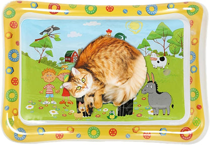 Tappetino Sensoriale Ad Acqua - Letto Ad Acqua Pieghevole Per Cani - Accessorio per Animali Domestici Gonfiabile Rinforzato per Casa Interni Esterno Soggiorno Camera da Letto Tutte le Età