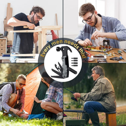 Multitool Fathers Day Dad Gifts from Daughter and Son, Camping Accessories, 13 in 1 Survival Multi Tools Hammer, Christmas Cool Gadgets for Adults Him Boyfriend Husband Grandpa Women Birthday