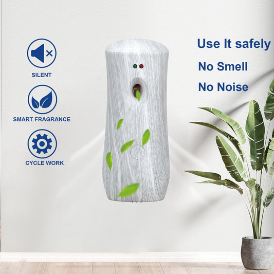 Automatic Air Freshener Spray Dispenser (2-Pack), Free Standing or Wall Mounted Adjustable Aromatherapy Machines for Home, Indoor, Bathrooms, Offices, Hotels and Commercial Places (BHW-01)
