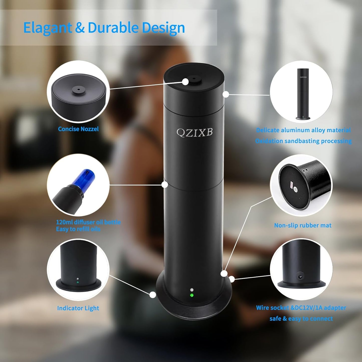 Smart Scent Air Machine, Waterless Essential Oil Diffuser with Smart Cold Air Technology,Bluetooth and Remote Control Equipment, for Home Large Room Hotel, Spa, Office (Black)