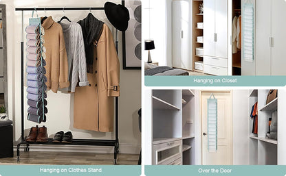 Legging Organizer and Storage, T-Shirt Organizer with 26 Roll Compartments for Yoga Pants, Tank Top, Towel, Underwear, Shirt (Grey)