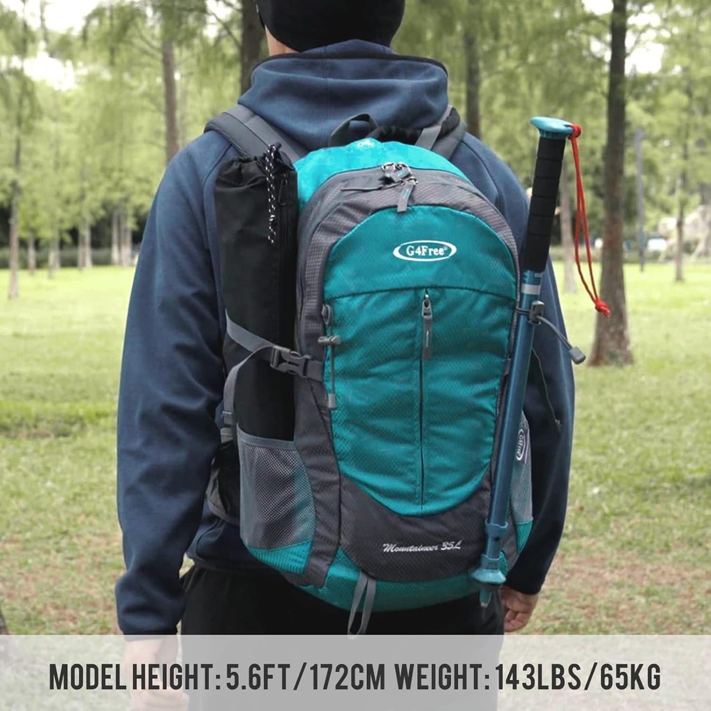G4Free 35L Hiking Backpack Water Resistant Outdoor Sports Travel Daypack Lightweight with Rain Cover for Women Men