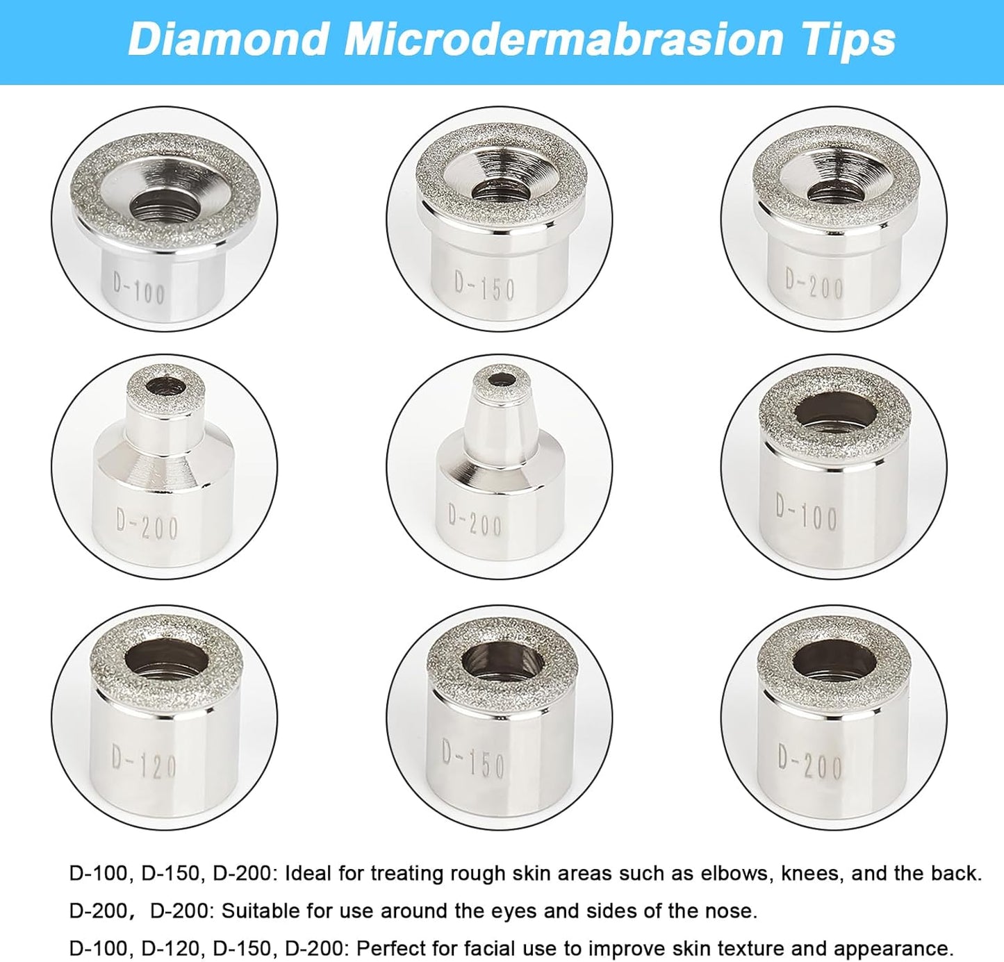 2 in 1 Diamond Microdermabrasion Machine Professional Blackhead Removal Equipment, 65-68cmHg Suction Power Professional Dermabrasion Facial Skin Care Massager for Home Salon Use with 300 Cotton Filter