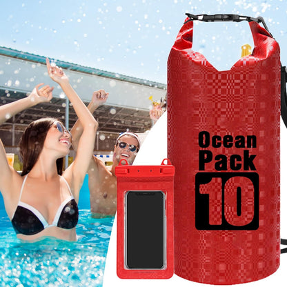 Jvjggag Waterproof Bag, Lightweight Waterproof Pouch, Roll Top Dry Backpack Storage, Ideal for Swimming Camping Hiking Commuting, Protects Gear from Water Splash Dirt Rain Outdoors
