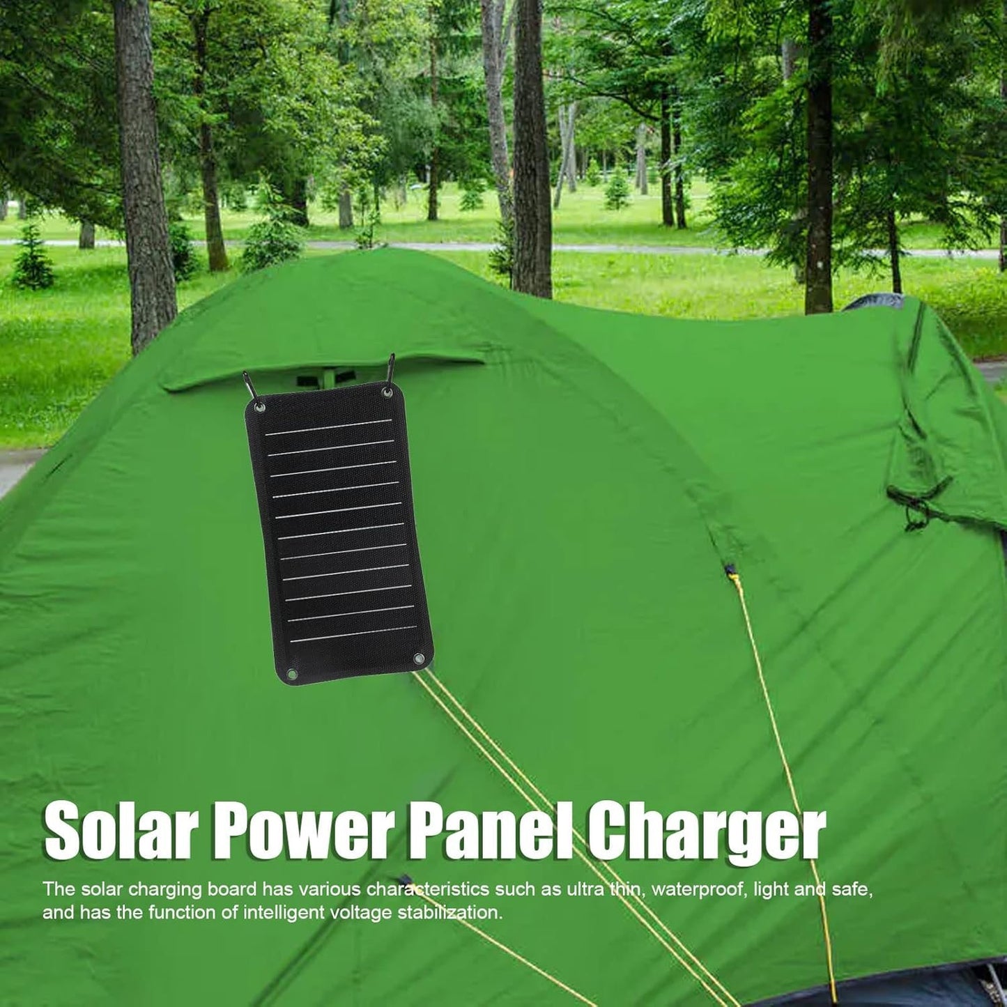 Tyenaza Solar Panel Charger, Outdoor Solar Power Charger ETFE Portable USB Solars Battery Chargers 5V Output for Camera, Water Pump, Small Fan, Power Bank