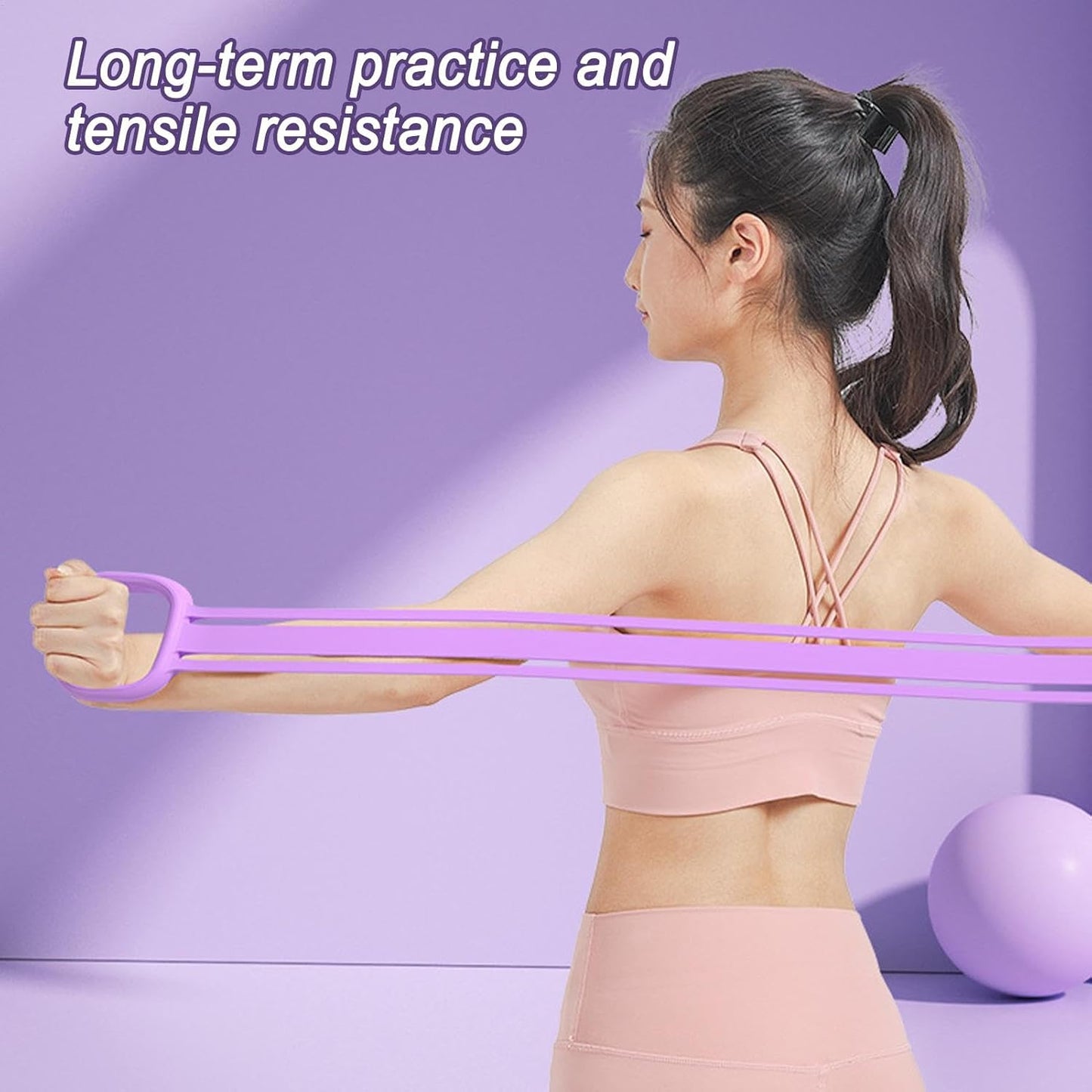 Workout Stretch Bands | Silicone Rope Resistance Stretch Bands | Workout Equipment, Home Gym Accessories, Strength Training for Yoga Pilates