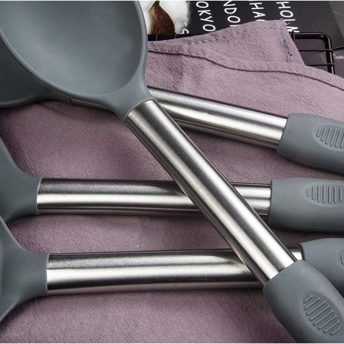 Kitchen Utensil Set - Silicone Cooking Utensils - Stainless Steel Kitchen Utensils Set - Silicone Spatula Set Utensil Set - Silicone Utensils Cooking Utensil Set - Kitchen Tools Gadgets