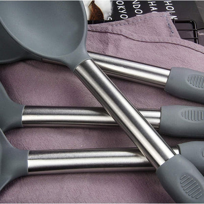 Kitchen Utensil Set - Silicone Cooking Utensils - Stainless Steel Kitchen Utensils Set - Silicone Spatula Set Utensil Set - Silicone Utensils Cooking Utensil Set - Kitchen Tools Gadgets