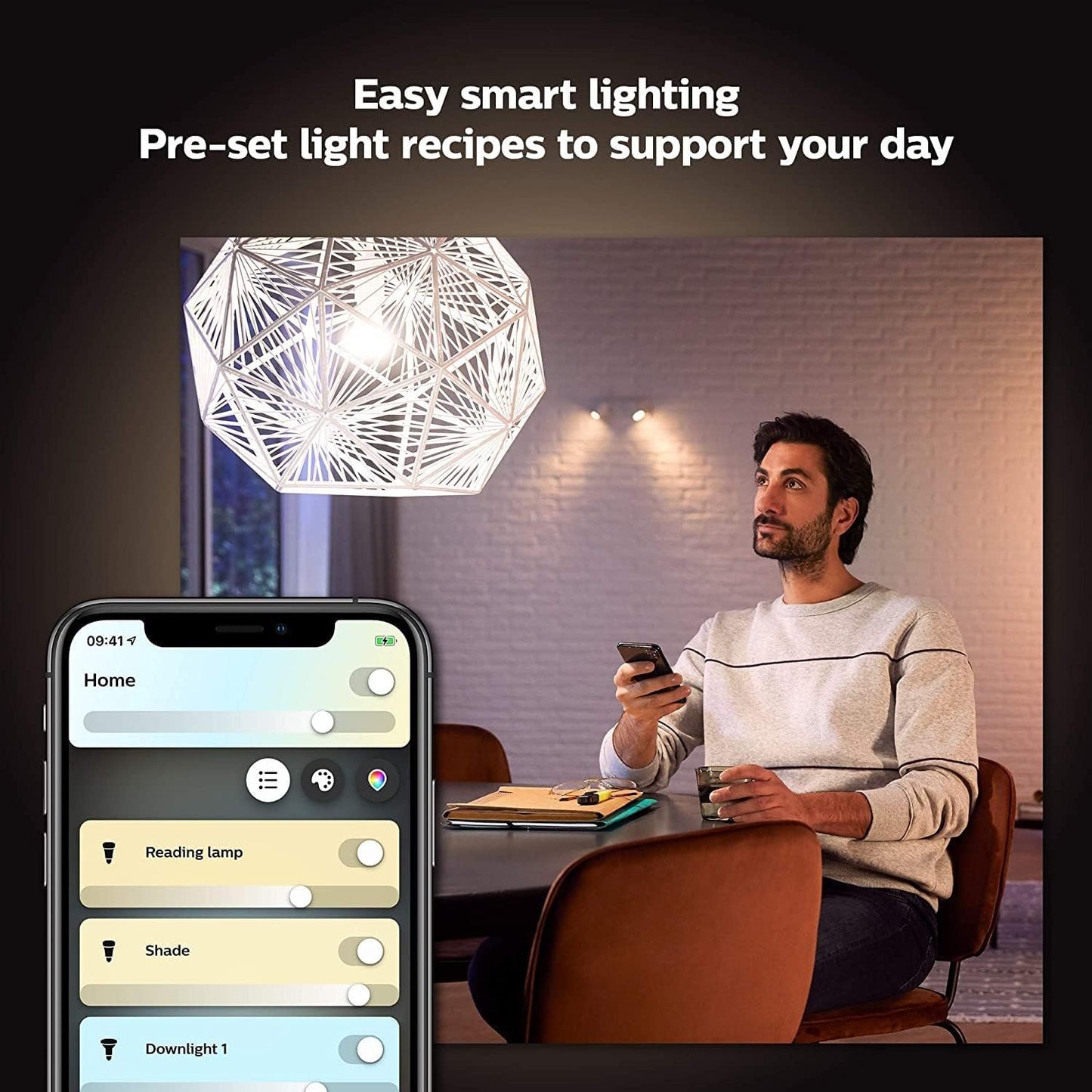 Philips Hue White Ambience A60 75W 1100 Lumens Smart Bulb with E27 Fitting