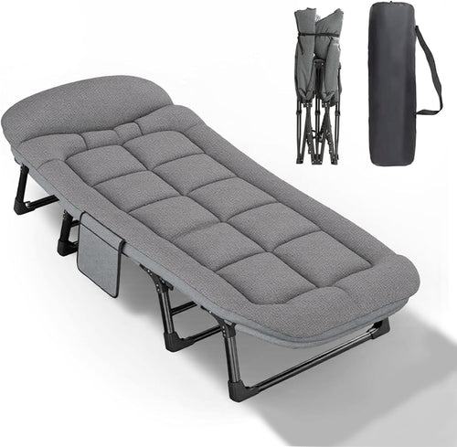 kapebow Adult Camping Cot with Mattress & Pillow - Lightweight Portable Folding Bed for Outdoor, Travel & Guest Use - Compact Foldable Design/Carry Bag (AU Camp Gear)