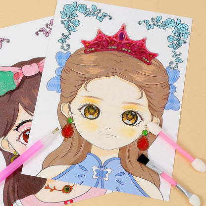 Princess Dress-up Game, Dress-up Sticker Book, Creative Makeup Game, Girls Dress-up Toys, Educational Role-Playing Toys, Fun Sticker Book for Girls, Girls Makeup Game For Girls Boys Birthdays