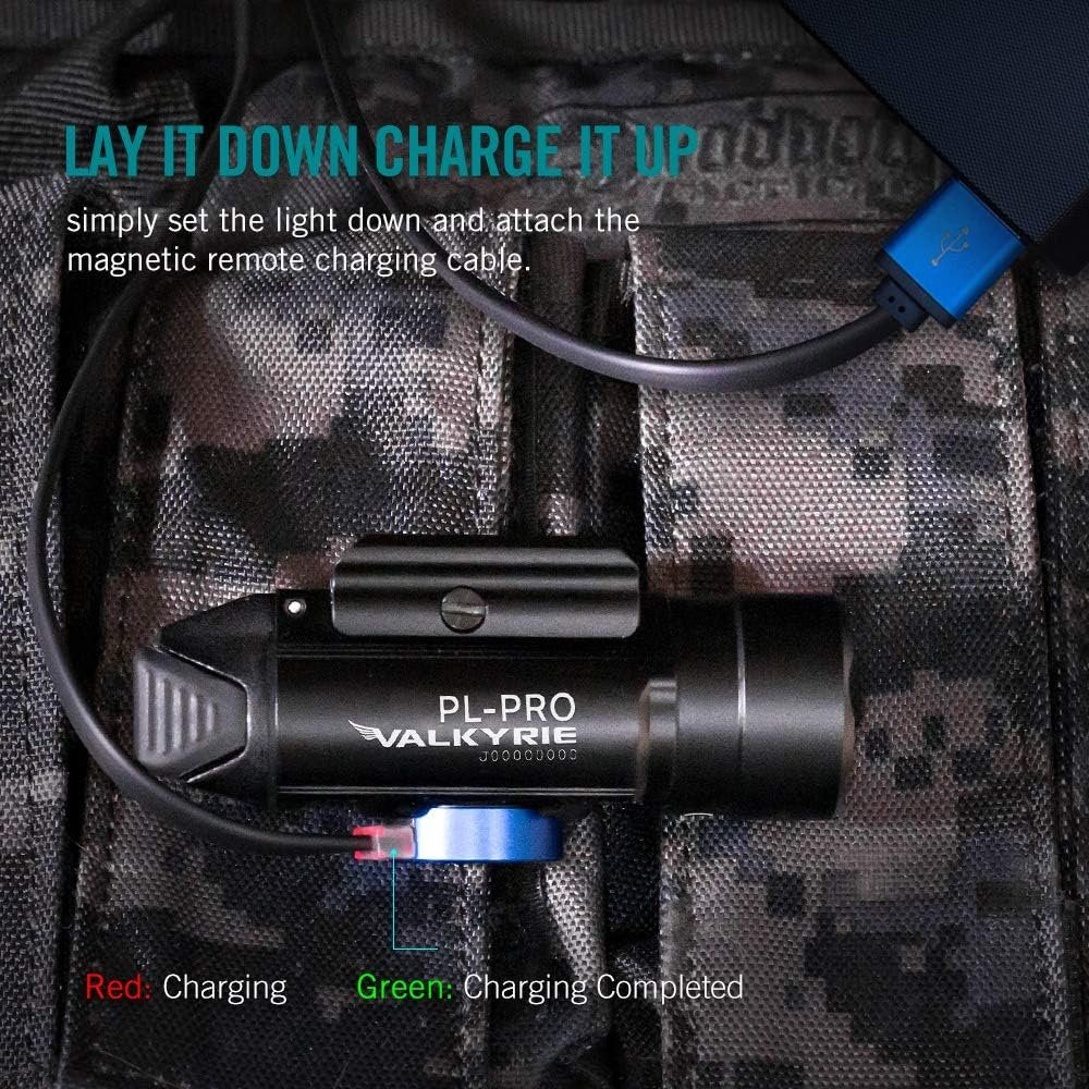 OLIGHT PL-PRO Valkyrie 1500 Lumens Rechargeable Tactical Flashlight with Strobe, Rail Mount Light with NW LED, Weaponlight Powered by Battery with Max Throw 280 Meters (Black)