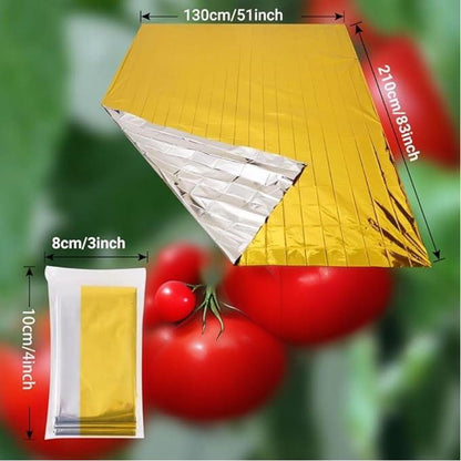 6 Pieces Highly Reflective Plant Growth Mylar Garden Greenhouse Covering Foil for First Aid Blankets, Grow Rooms, Camera Reflectors, Tents Outdoor Emergency (Gold, Silver)