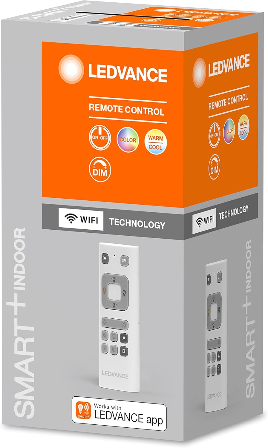 LEDVANCE White Smart Remote Control WiFi Remote Control Color Changing Switch On/Off and Adjust Ledvance WiFi Products 32g 41mmx120mm RGBW Color Control