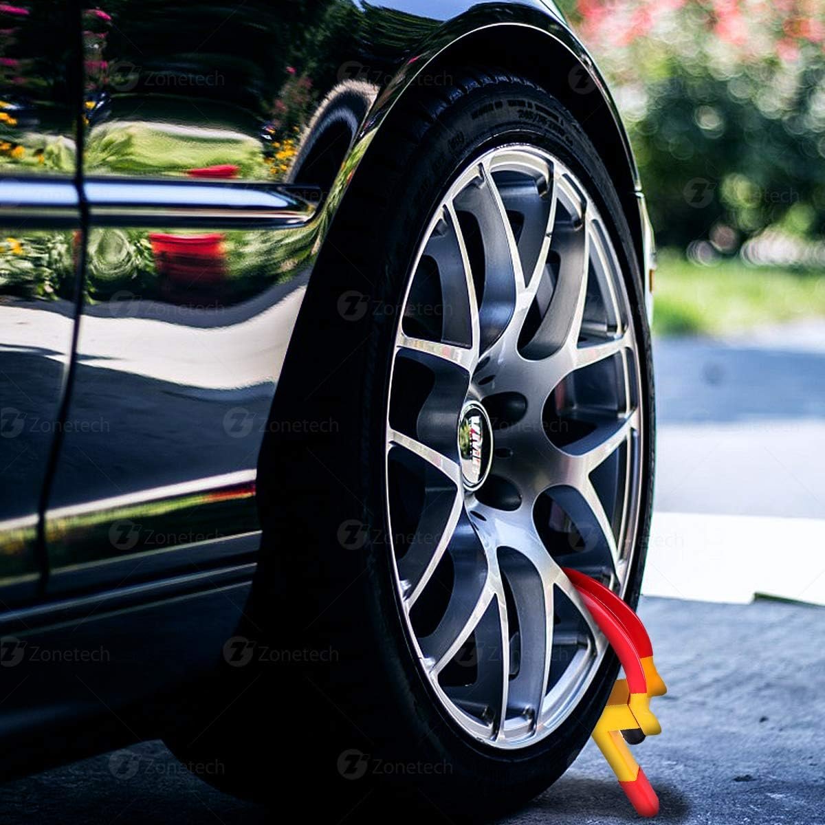 ZONE TECH Wheel Lock Security Tire Clamp 2-Pack - Premium Quality Heavy Duty Anti- Theft Protective Vehicle Wheel Lock