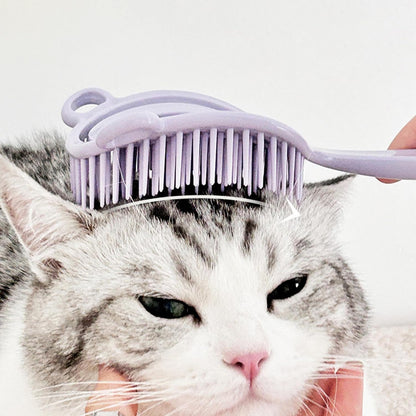 Floating Hair Remover, Ergonomic Pet Brush, Pet Grooming Supplies, Soft Bristle Pet Comb, Pet Care Grooming Tool, Easy Clean Pet Brush, Grooming Brush for Long Hair, Pet Hygiene Accessories