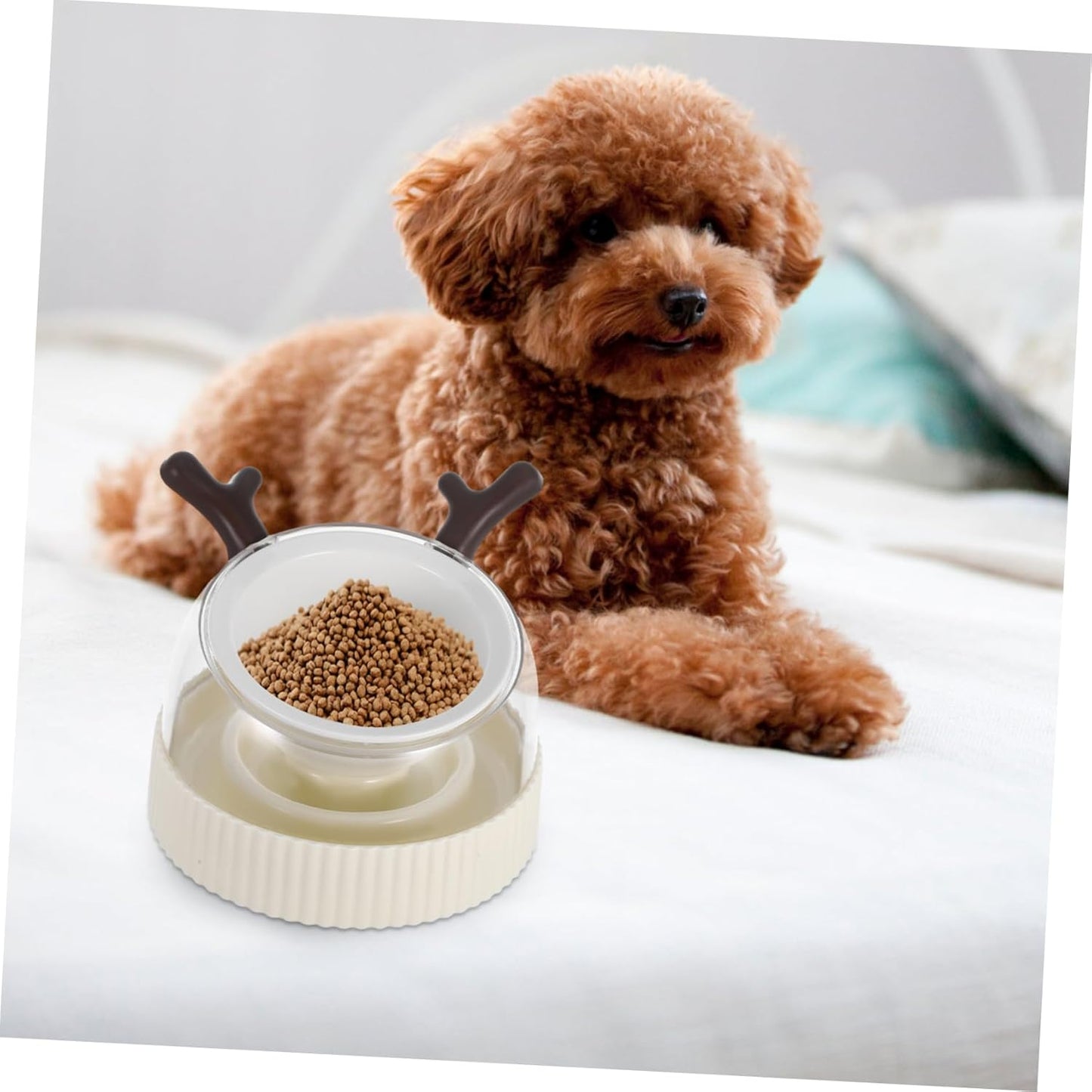 Elevated Cat Bowls Dog Puzzle Feeder Tip Ceramic Feeding Bowl for Cats and Small Dogs Easy to Clean Space Efficient Design for Feeding and Watering