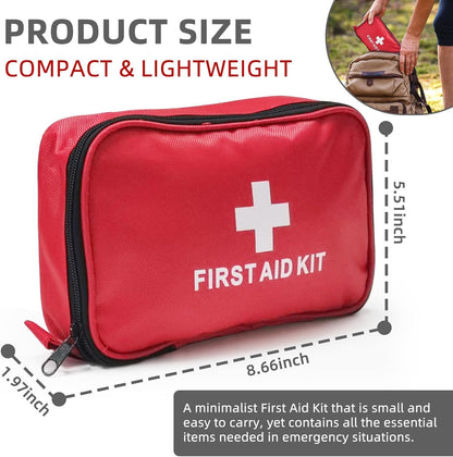 First Aid Kit192 Piece - Mini First Aid Kit Small Soft Shell Medical Kit for Home, Car, Office, Travel, Camping, Sports, Outdoor, School - Emergency First Aid Supplies and Survival Kit.