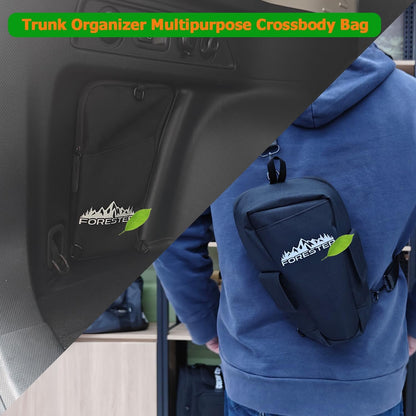 Trunk Upgrade, Trunk Organizer Pocket Multifunction Backpack, Trunk Cubby Storage bag, Cargo side pocket For Subaru Forester SK 2024 2023 2022 2021 2020 2019,Only For Driver's Side, Black, 1 pc