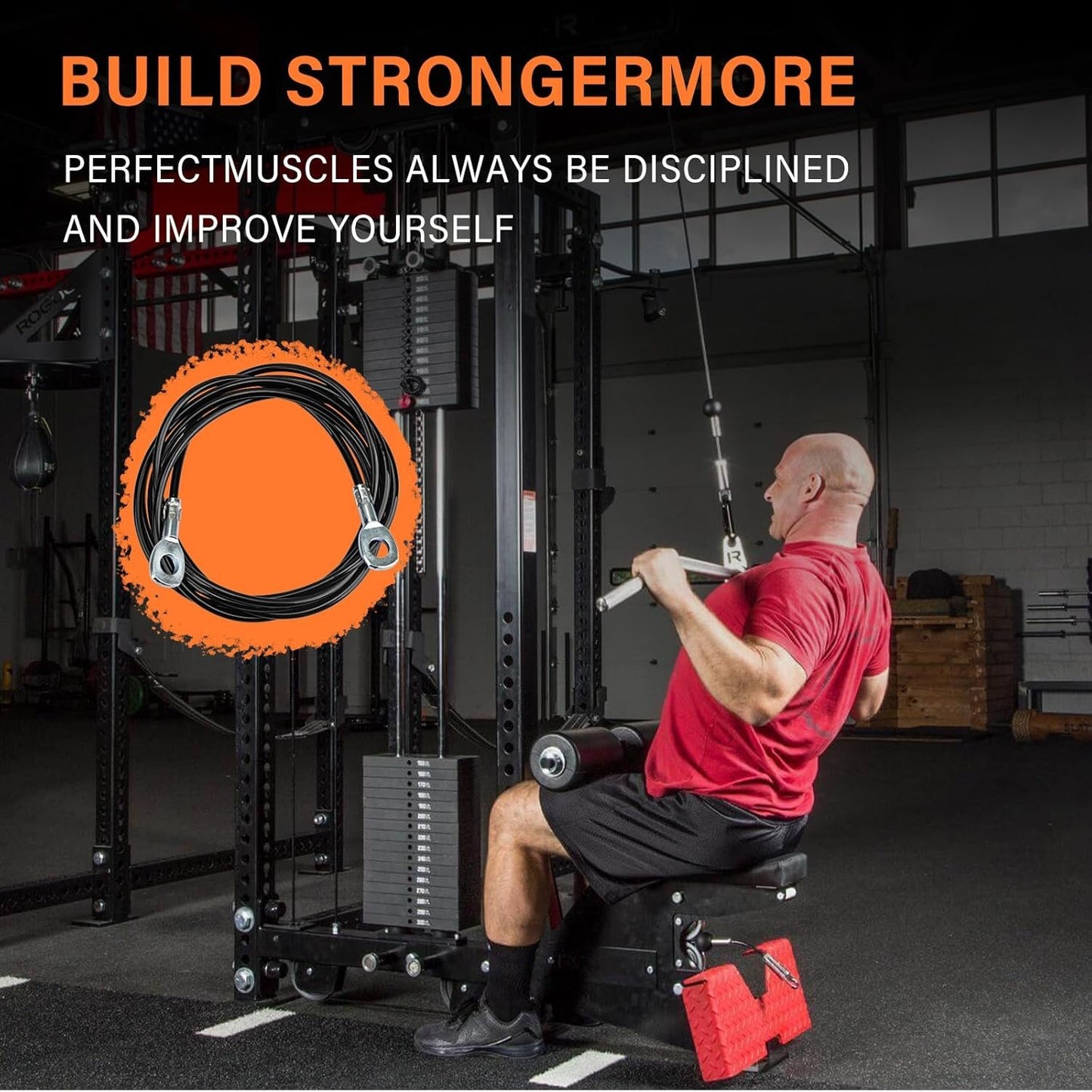 ArrogantF Fitness Cable Compatible with All Total Gym Models 1000, 1500, 2000, 3000, XLS,Fitness Pulley Cable,Workout Cable, Exercise Cable Steel Wire Rope for Cable Machine Home Gym