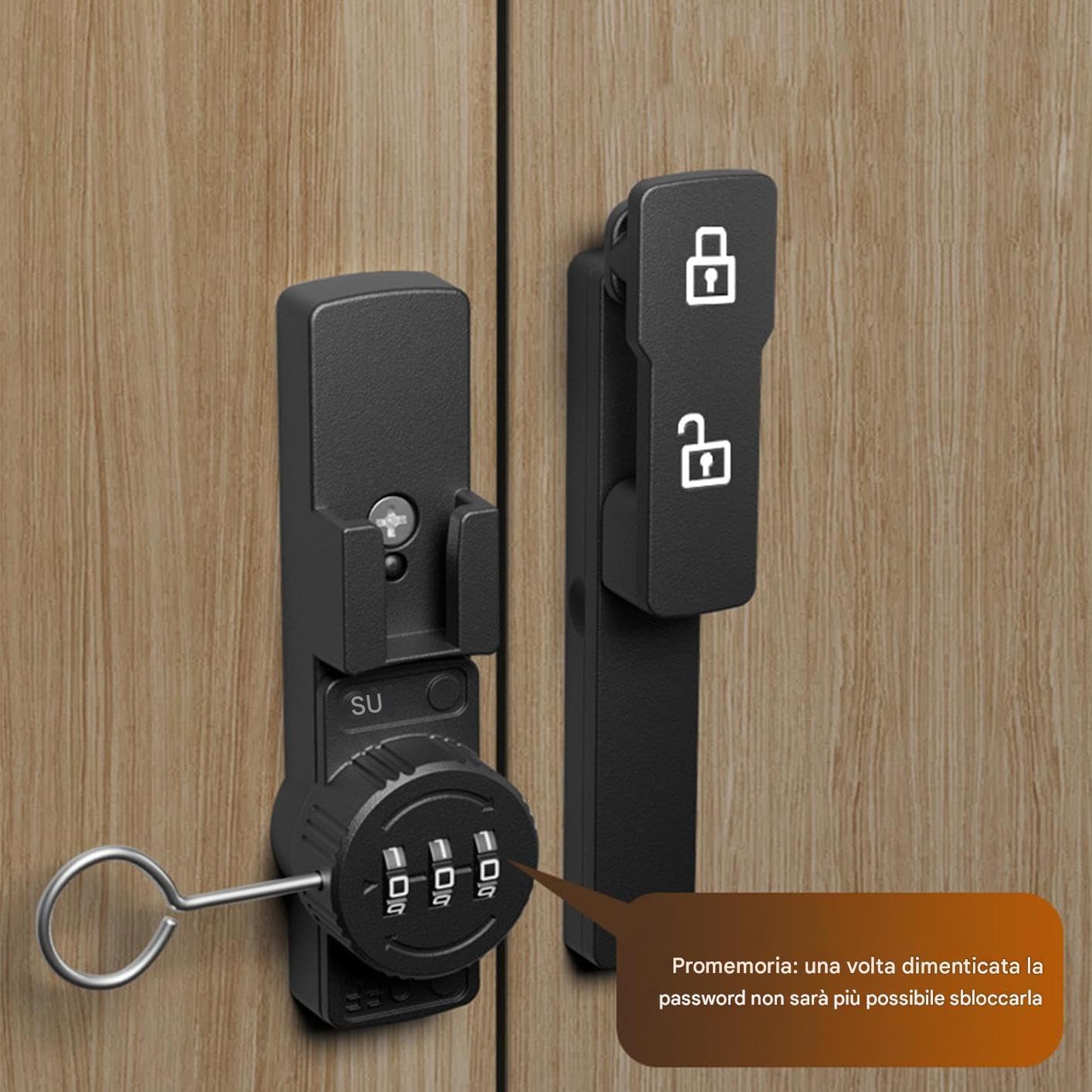 Blocco 'armadio combinato, serrature del mobile con combinazione - Serratura a porta 'armadio sicuro,smart password protetto antifurto per documenti da letto di lavoro in cucina grana