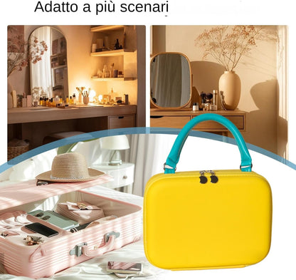 Makeup Bag, Toiletry Organizer, Portable, Flexible Compartments, Spacious and Stylish Travel Pouch for Girls, Family, Friends, Outdoor, Gym, Colleagues, 9.45x3.15x7.09 inches
