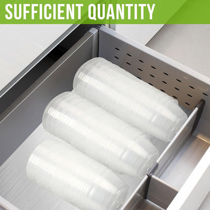 Augshy 40 Pack Small Slime Containers with Lids, Jello Shot Cups Condiment Containers Plastic Portion Cups with Lids for Sauce Salad Dressing Food Storage Containers(6 oz)