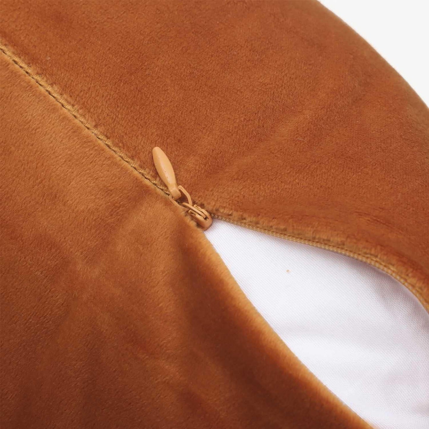 Cyuripu Set of 2 Velvet Burnt Orange Throw Pillow Covers 18 x 18 Inch Decorative Square Pillowcases Soft Cozy Cushion Cases for Couch Sofa Bedroom Living Room Home Decor 45 x 45 Cm