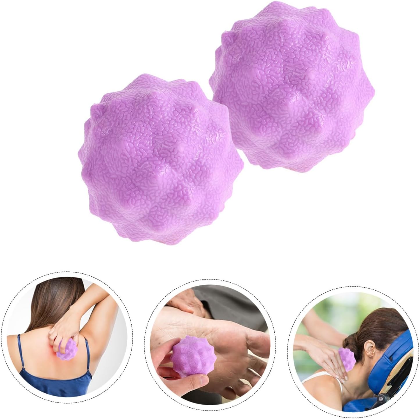UKCOCO Palla massaggiatore Muscolare Sedia a Sfera per Yoga massaggiante alle Arachidi Sfera Elastica del Polso Strumento per Il Massaggio della Fascia TPR Verde Chiaro