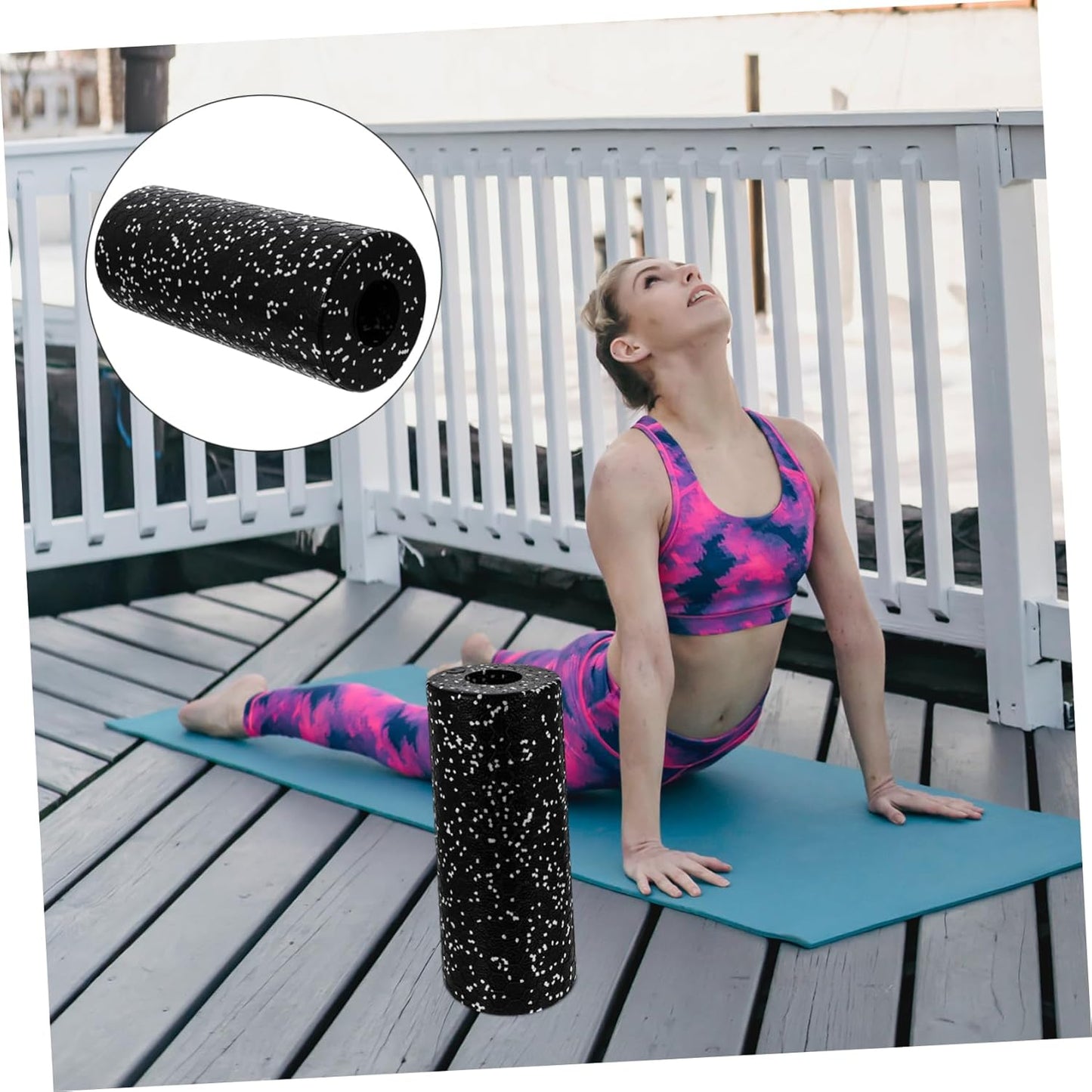 TOYANDONA Di Colonne Yoga Piccolo Di Allenamento Massaggiante Per i Muscoli Del Tessuto Profondo Di Massaggio Alla Schiena Da Palestra Schiuma Bianca