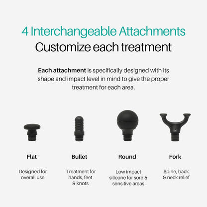 Ekrin Athletics Bantam Mini Massage Gun - Compact Deep Tissue Muscle Massager with Adjustable Speeds & Attachments - Long Battery Life, Lightweight, Travel Friendly - On-The-Go Wellness & Recovery