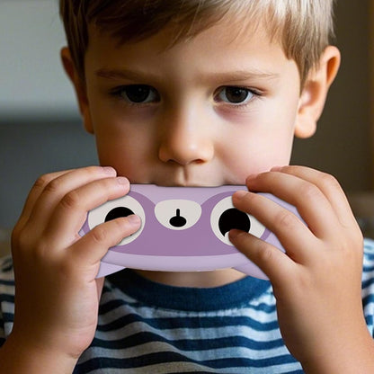 Harmonica Toy Kids, Musical Instrument, 16x5.6x2.5cm, Cartoon Animal Design, Easy Play, ABS, Kids Beginner, Educational Sound, for Colorful Fun Accessory