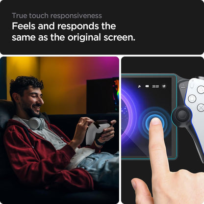 Spigen Tempered Glass Screen Protector [GlasTR EZ FIT] designed for PlayStation Portal Remote Player - 1 Pack