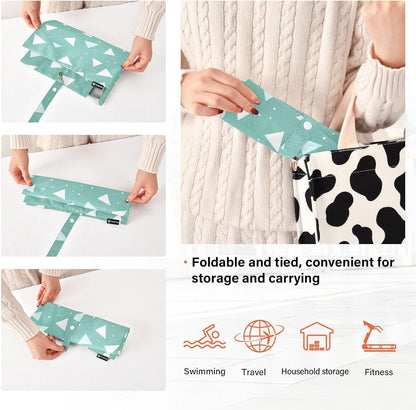 Green Cute Triangle 3 Set Packing Travel Bags Waterproof Compression Bags For Travel Clothing Storage Bag Bedroom Storage And Organization