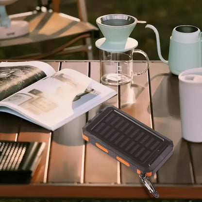 Solar Portable Charger | Multifunctional Charger | 20000mAh Wireless Fast Charging Device with Flashlight for Outdoor Camping