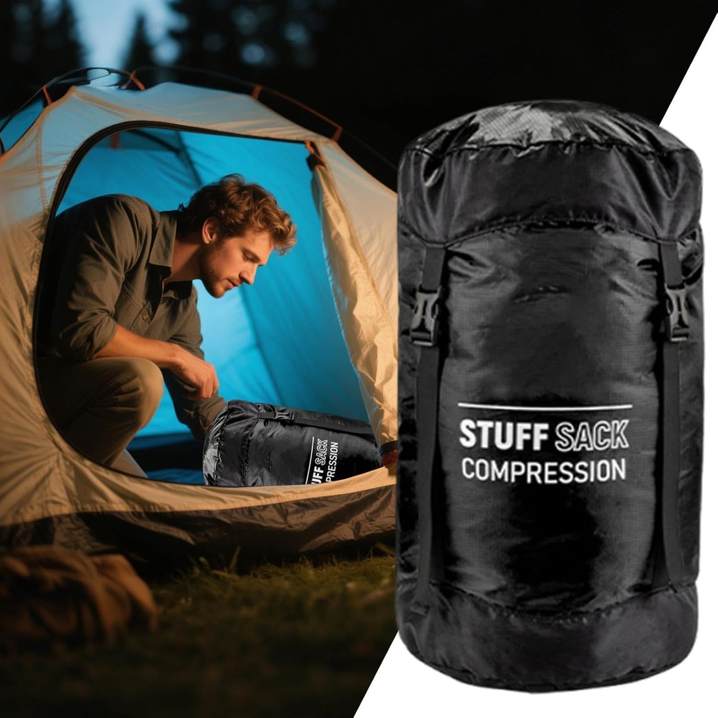 Backpacking Compression Bag,Waterproof Travel Compression Bags - Lightweight Hiking Supplies, Outdoor Gear for Marine Activities