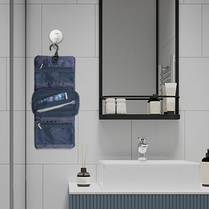 Hygiene Bag for Men - Cosmetic Bag Pouch - Waterproof Cosmetic Bag Pouch, Portable Toilet Travel Bag with Hook for Men Women, Navy Blue, Refer to description, Unisex