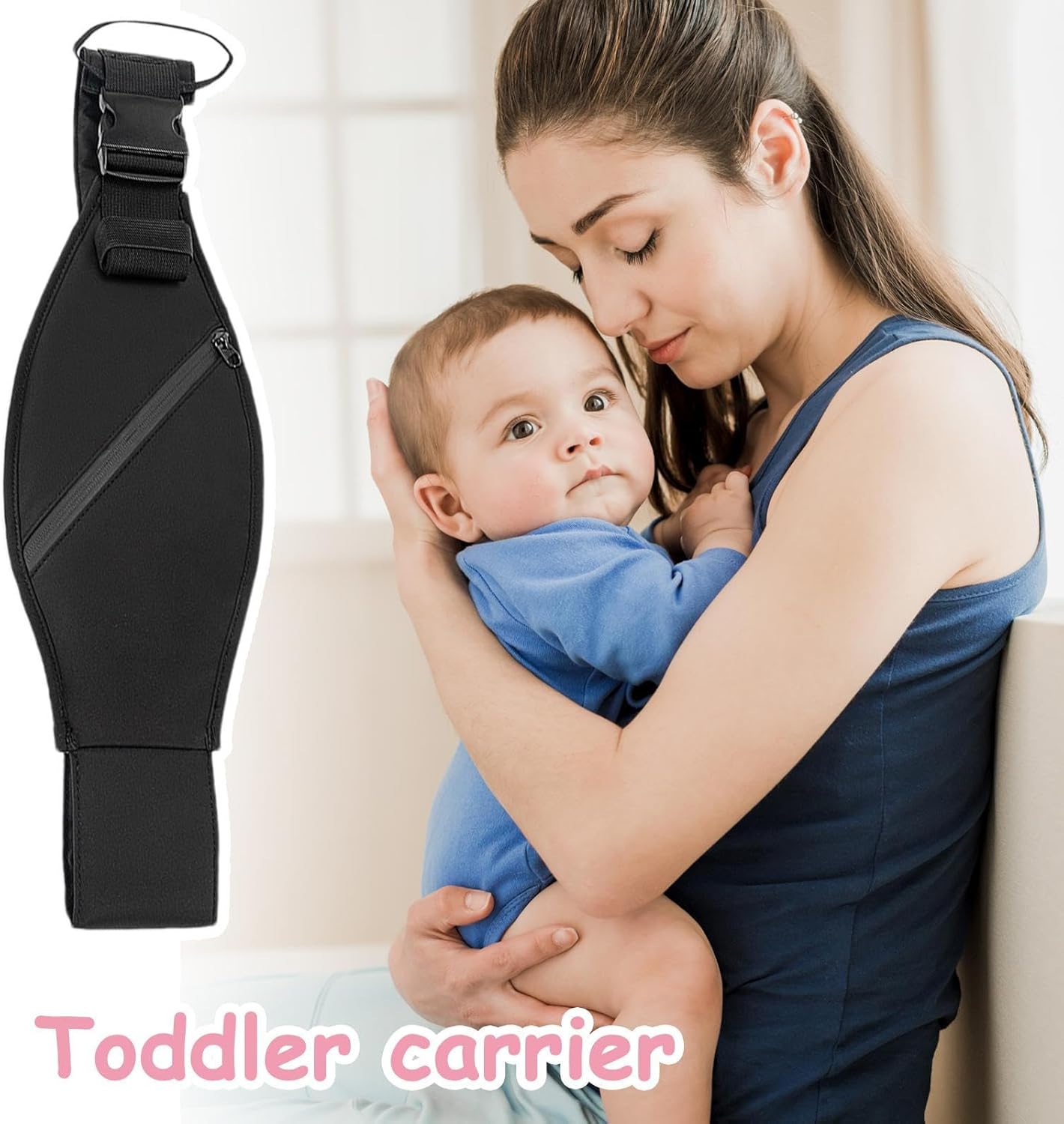 Qkbuza Child Carrier Slings,Baby Sling Shoulder Wrap - Adjustable Soft Comfortable Ergonomic Lightweight Breathable Wrap for Travel Breastfeeding Nursing Outdoor Hiking