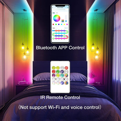 DAYBETTER Under Cabinet Lighting, 20ft RGBWIC Under Cabinet Lights, 360 LEDs (60 LEDs per 3.2ft/1M), Smart RGB+White(6500K) 4 Color in 1 High Density LED Lights with Built-in IC Chips, 6 PCS