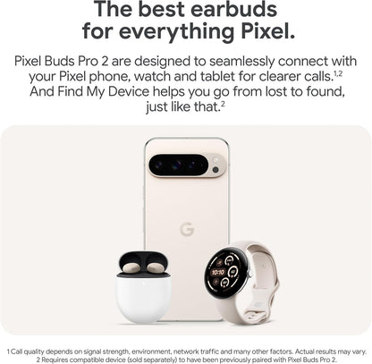 Google Pixel Buds Pro 2 - Noise Canceling Earbuds - Up to 31 Hour Battery Life with Charging Case - Bluetooth Headphones - Compatible with Android - Hazel