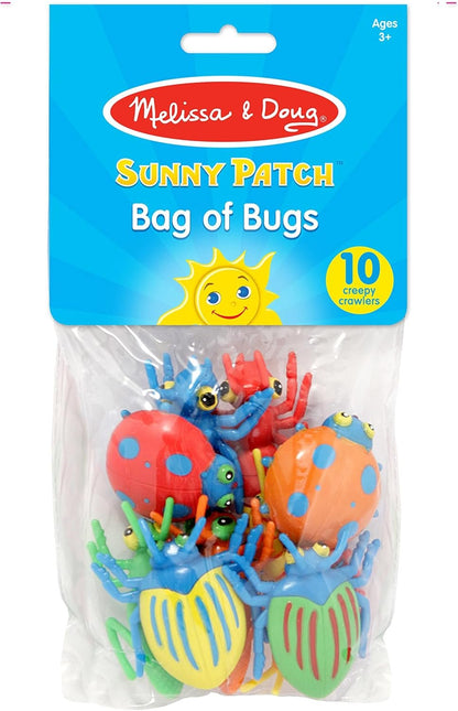 Melissa & Doug Sunny Patch Bag of Bugs (10 pcs) | Pretend Play Insect Toys, Counting And Sorting Toys, Science Learning Toys For Kids Ages 3+