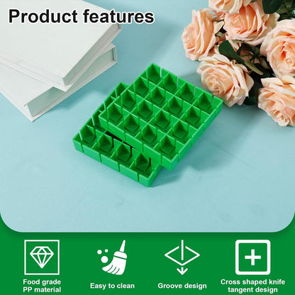 XYDHQS 2Pcs Grapes Cherry Tomatoes Cutter Slicer, Food Grade Grape Cutter Tool, 16 Compartments Finger Safe Cherry Tomato Slicing Tool, Perfect for Kids Snacks, Salad Prep