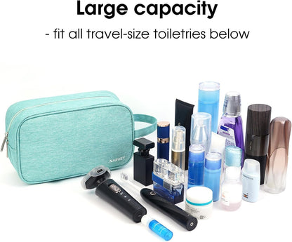 Narwey Travel Toiletry Bag for Women and Men Traveling Dopp Kit Makeup Bag Organizer Cosmetic Bag Make Up Bag Toiletries Bag for Accessories (Mint Green)