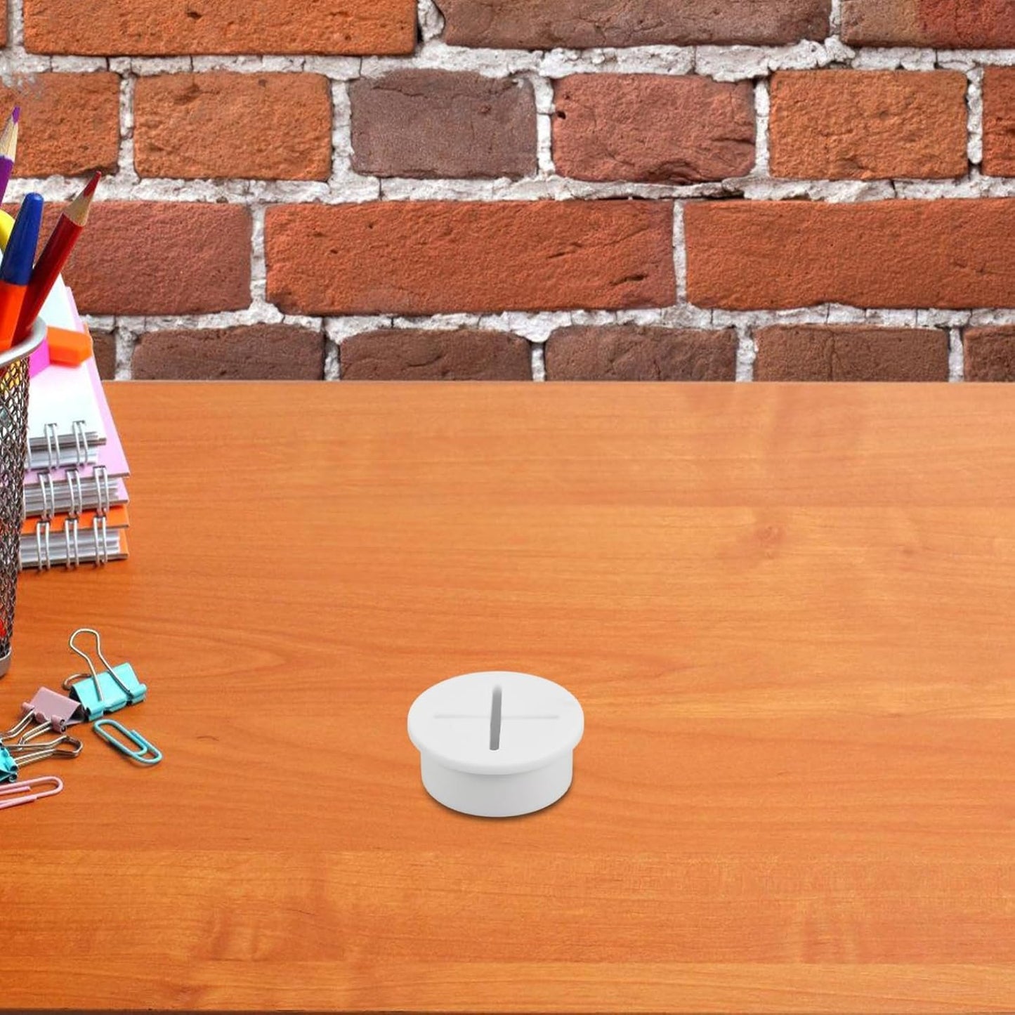 Generic 15pcs Plastic Desk Hole Covers Round Cable Grommets for Efficient Wire Management Sturdy Decorative Grommet for Home and Office Workspace Organization