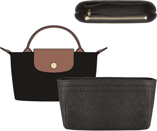 Gastinsave Handbag Purse Bag Organizer Insert Compatible with Longchamp le pliage Tote Bag