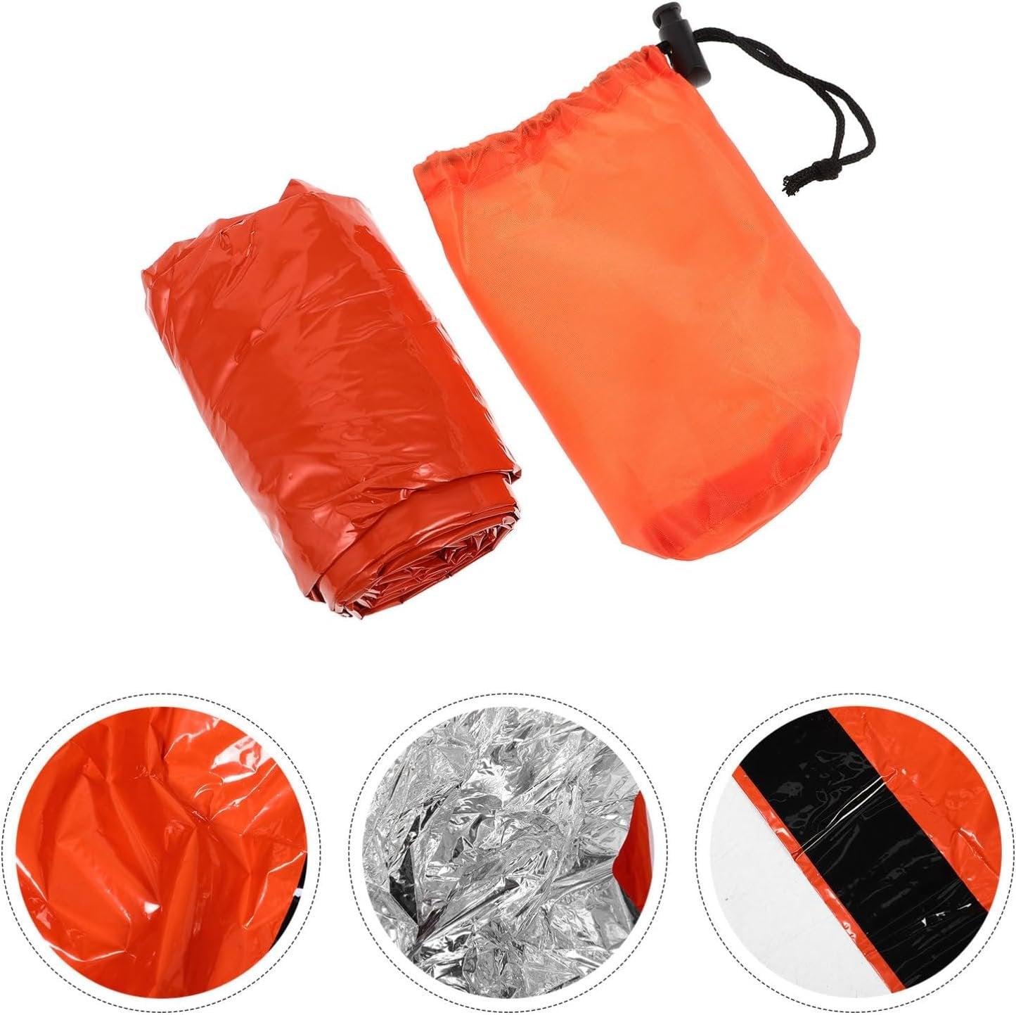 TOKIDNY Emergency Survival Blanket Tent Compact Portable Survival Sleeping Bag Camping Blanket 3 Pack Waterproof for Hiking Outdoor Gear